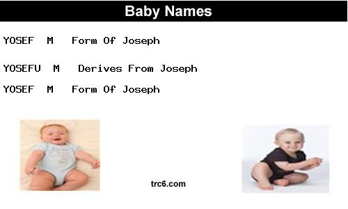 yosef baby names